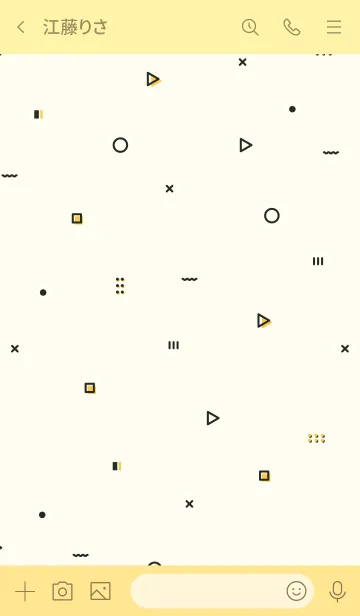 [LINE着せ替え] シンプル80'sジオメトリック/幾何学模様の画像3