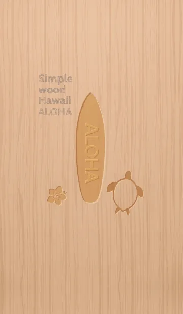 [LINE着せ替え] Simple wood Hawaii -ALOHA- 2の画像1