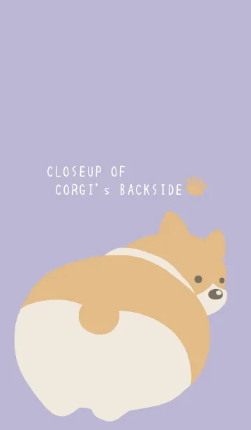 [LINE着せ替え] コーギーのおしりの着せかえ/パープルの画像1