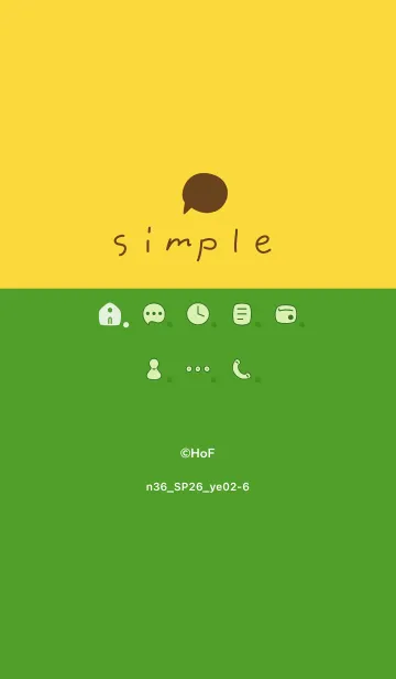 [LINE着せ替え] n36_26_イエロー2-6の画像1