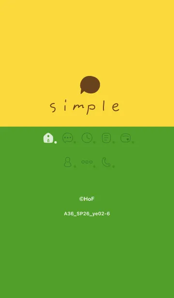 [LINE着せ替え] A36.26_イエロー2-6の画像1