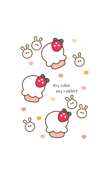 [LINE着せ替え] Little cake little bunny 4の画像1