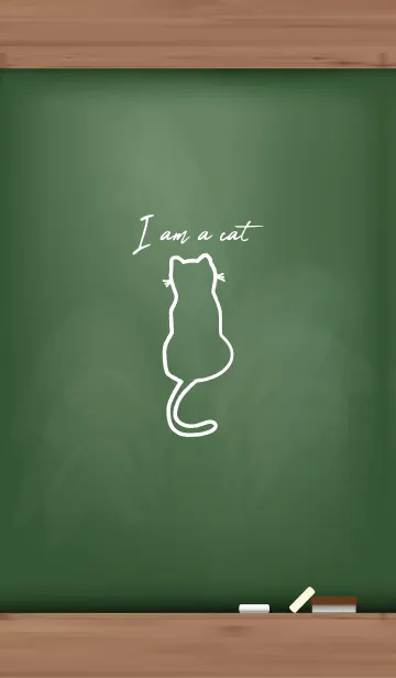 [LINE着せ替え] I am a cat Black Board 21の画像1