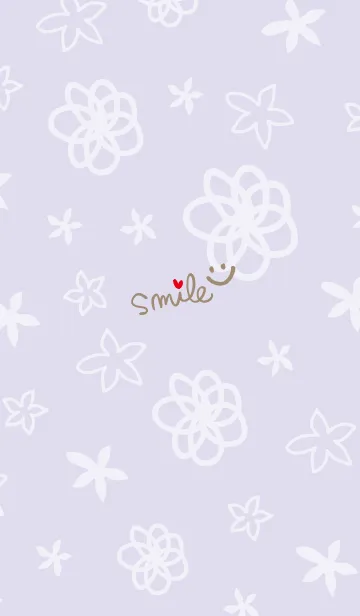 [LINE着せ替え] 白い花が舞う パープルの画像1