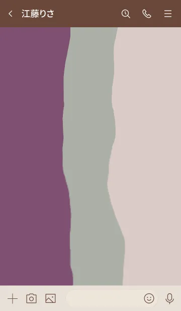 [LINE着せ替え] 紫と緑。(シンプル)の画像3
