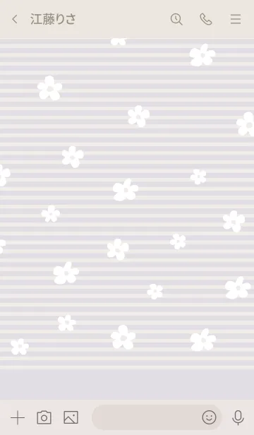 [LINE着せ替え] ラブリー [白いお花]の画像3