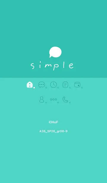 [LINE着せ替え] A36.26_グリーン8-9の画像1