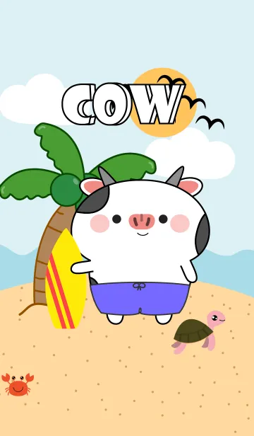 [LINE着せ替え] Cow On The Beach Theme (JP)の画像1