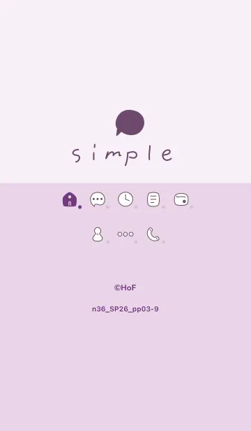 [LINE着せ替え] n36_26_パープル3-9の画像1