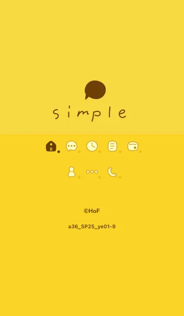 [LINE着せ替え] a36_25_イエロー1-9の画像1