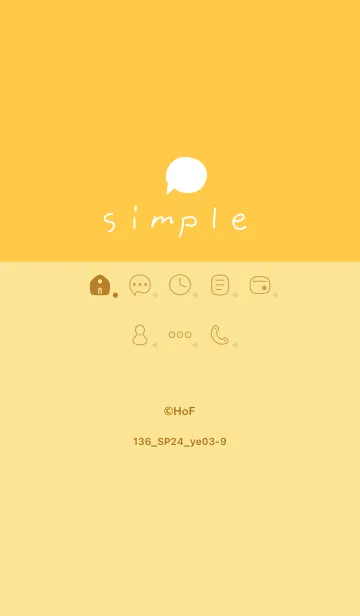 [LINE着せ替え] 136.24_イエロー3-9の画像1