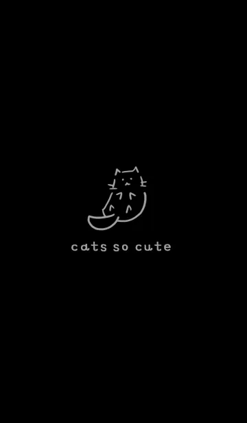 [LINE着せ替え] cats so cute*黒の画像1