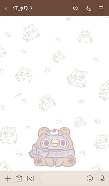 [LINE着せ替え] めんトリ～クマちゃん～の画像3