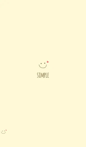 [LINE着せ替え] 大人かわいいニコちゃんハート＊イエローの画像1