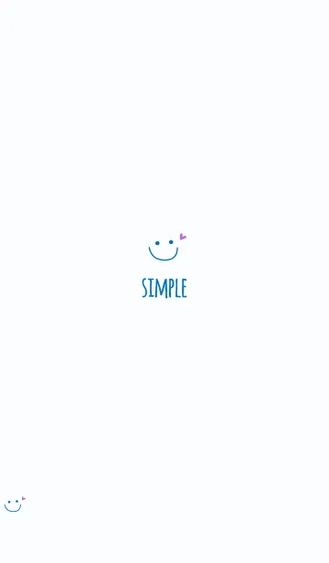 [LINE着せ替え] 大人かわいいニコちゃんハート＊ブルーの画像1