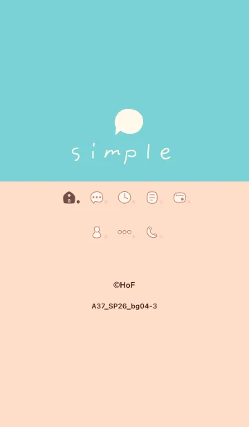 [LINE着せ替え] A37.26_ベージュ4-3の画像1