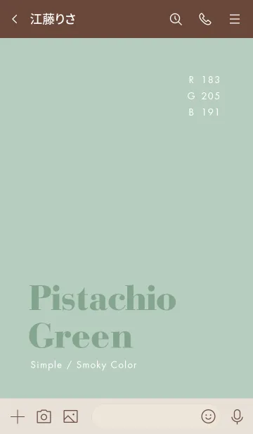 [LINE着せ替え] 大人シンプル：ピスタチオグリーンの画像3