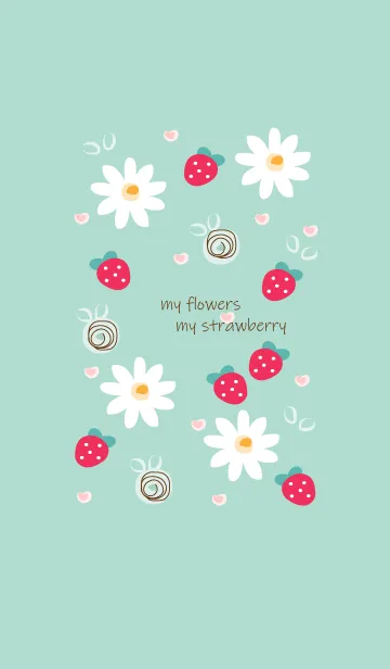 [LINE着せ替え] Flowers & Strawberry 7の画像1