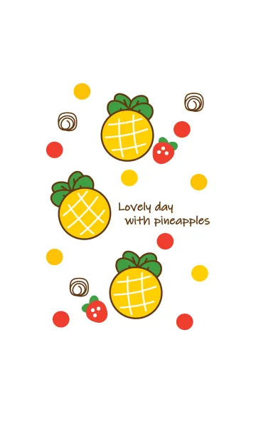 [LINE着せ替え] Cute Cute Pineapplesの画像1