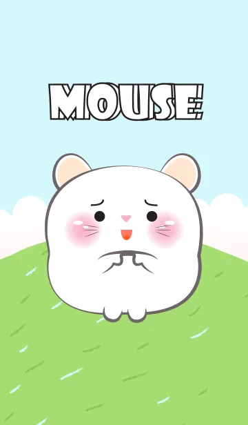 [LINE着せ替え] Cute Chubby White Mouse Theme (JP)の画像1