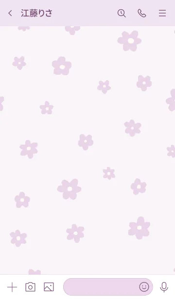 [LINE着せ替え] flower pattern/ purpleの画像3