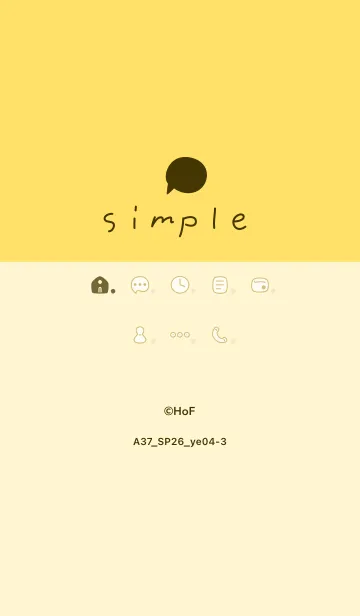[LINE着せ替え] A37.26_イエロー4-3の画像1