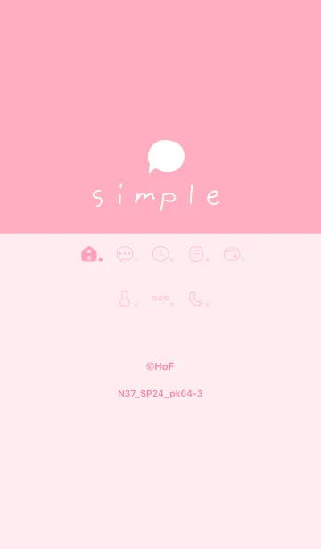 [LINE着せ替え] N37_24_ピンク4-3の画像1