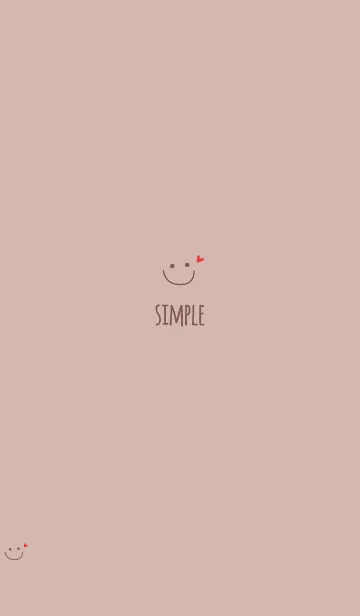 [LINE着せ替え] かわいいニコちゃんハート＊くすみピンクの画像1