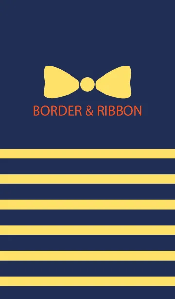 [LINE着せ替え] BORDER & RIBBON -Yellow Ribbon 2-の画像1