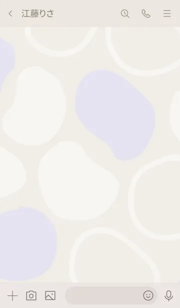 [LINE着せ替え] シンプル3カラー 有機的な丸 パープル4の画像3