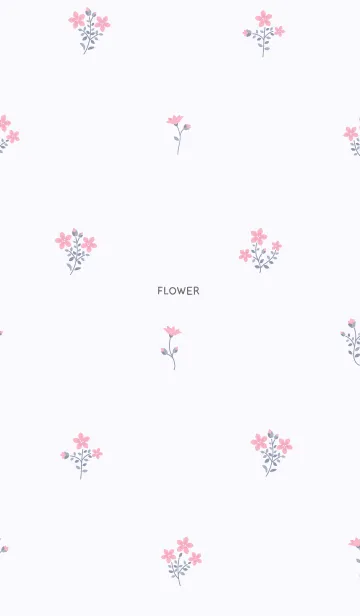 [LINE着せ替え] きれいめ小花柄・ライトパープルの画像1