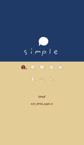 [LINE着せ替え] A37.26_ベージュ5-6の画像1