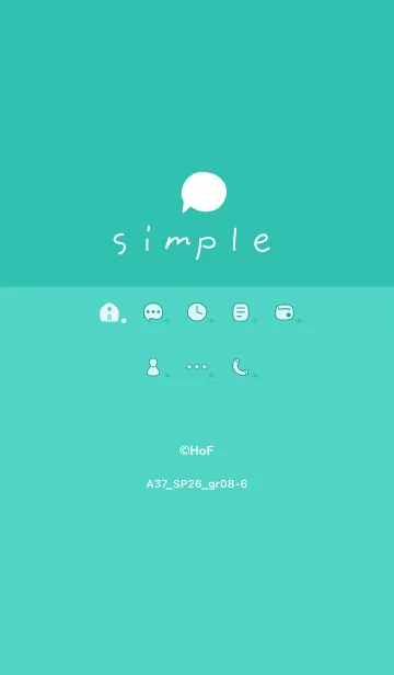 [LINE着せ替え] A37.26_グリーン8-6の画像1