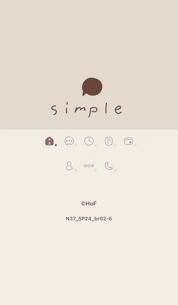 [LINE着せ替え] N37_24_ブラウン2-6の画像1