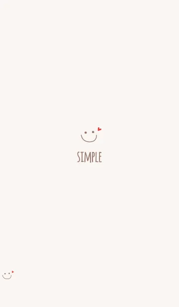 [LINE着せ替え] かわいいニコちゃんハート＊くすみベージュの画像1