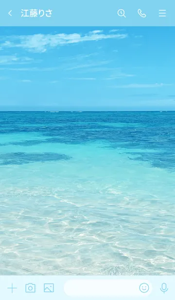 [LINE着せ替え] The blue transparent sea 16の画像3