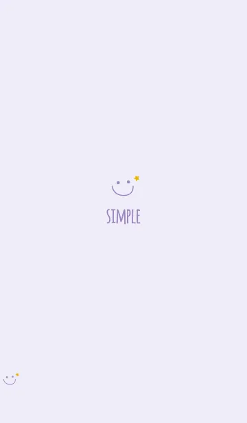 [LINE着せ替え] かわいいニコちゃんお星さま＊パープルの画像1