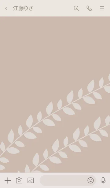 [LINE着せ替え] ゆるテイストな小花柄-白とベージュの画像3