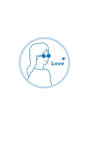 [LINE着せ替え] LOVE GIRL (#17/blue)の画像1