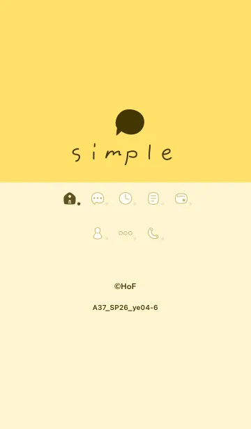 [LINE着せ替え] A37.26_イエロー4-6の画像1
