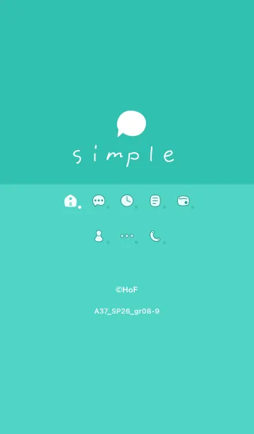 [LINE着せ替え] A37.26_グリーン8-9の画像1