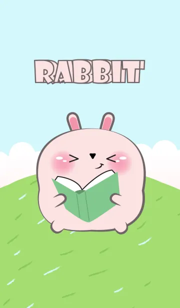 [LINE着せ替え] Cute Chubby Pink Rabbit Theme (JP)の画像1