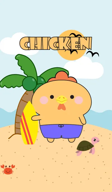 Chicken On The Beach Theme (JP)の着せ替えメイン画像