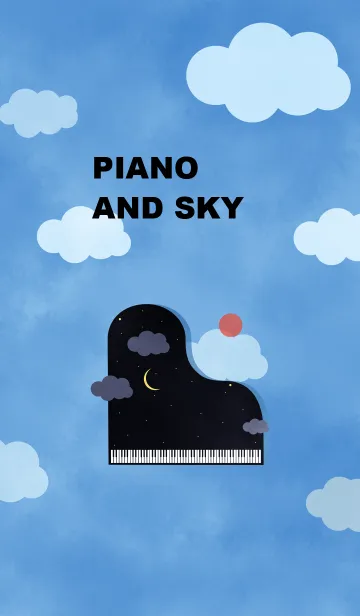 [LINE着せ替え] ピアノと空の画像1
