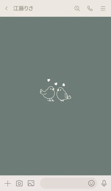 [LINE着せ替え] 小鳥♬グリーンの画像3