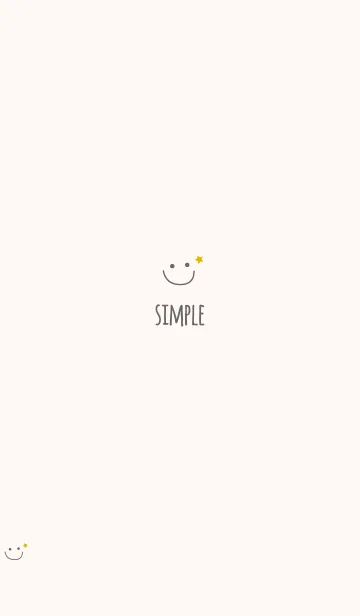 [LINE着せ替え] かわいいニコちゃんお星さま＊ベージュの画像1