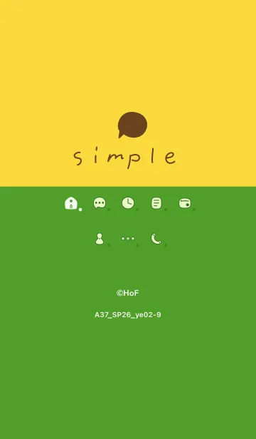 [LINE着せ替え] A37.26_イエロー2-9の画像1