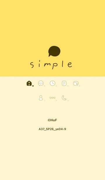 [LINE着せ替え] A37.26_イエロー4-9の画像1