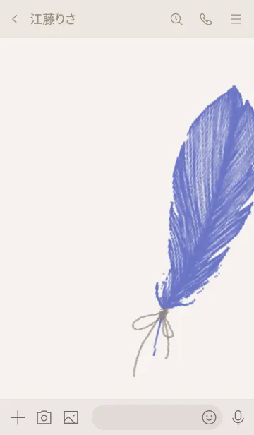 [LINE着せ替え] feather - beige base -の画像3