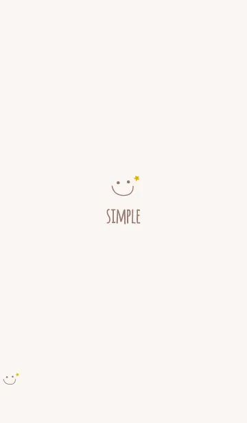 [LINE着せ替え] かわいいニコちゃん星＊くすみベージュの画像1